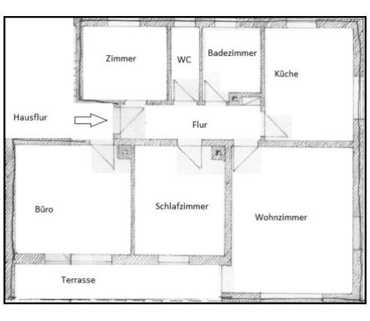 Grundriss mit viel Platz